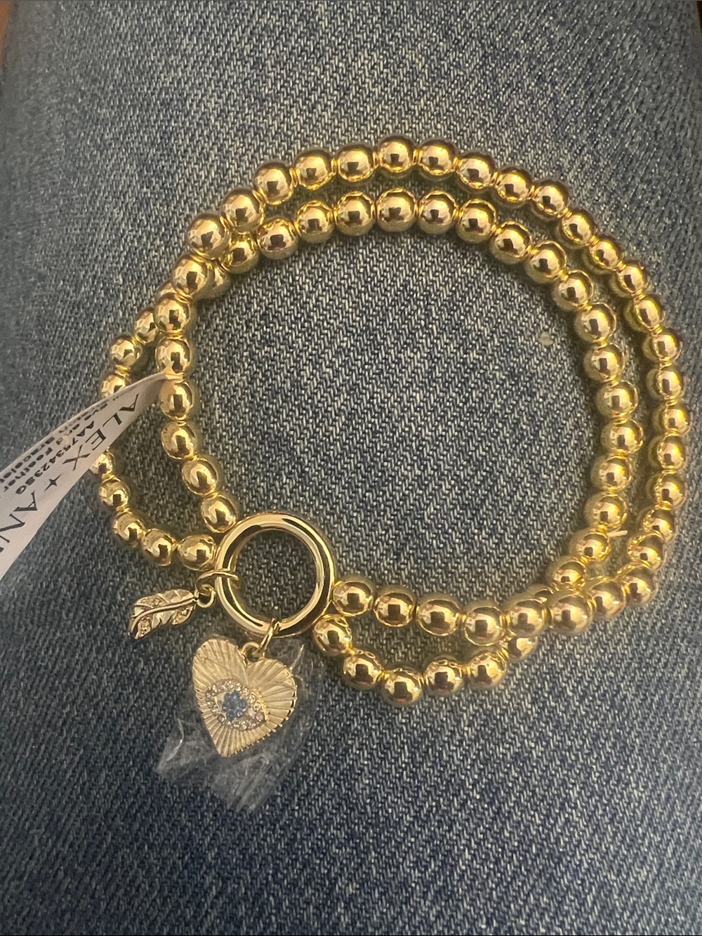 Alex and Ani Gold Double-Strand Bracelet